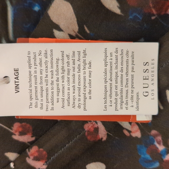 GUESS Annette Midrise Stretch Jeans in Floral Print Twill Size 26 Brand New - Picture 6 of 11